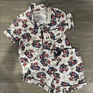 Kids Super Mario Print Pajamas Set